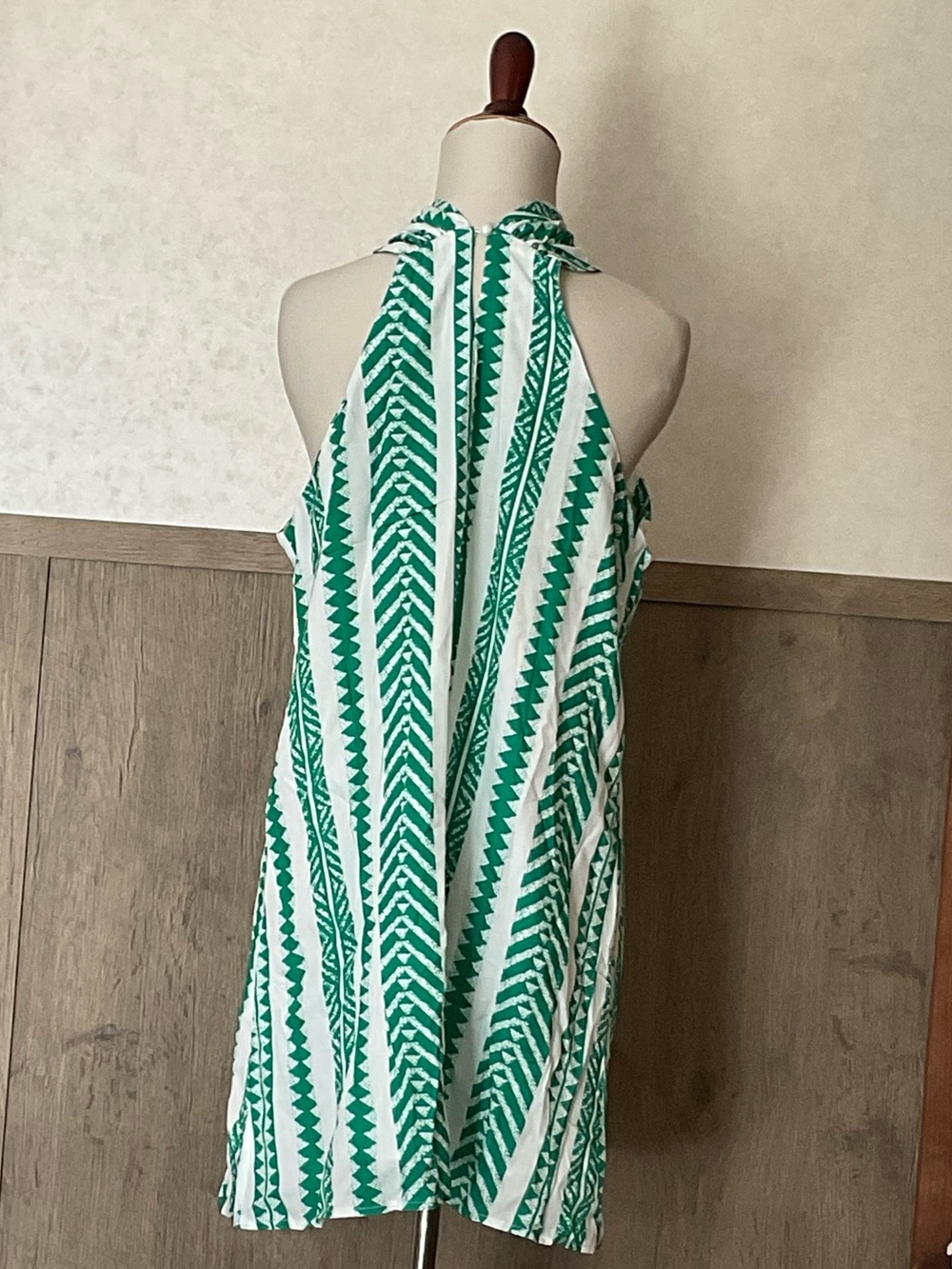Cupshe Boho Striped Halter Shift Dress w/ CrossCross Neckline. Size Medium - Picture 8 of 10